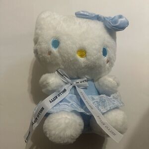 Cute White and Blue Plush Toy